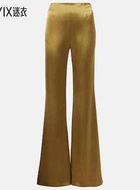 Galvan 女款Atruvia 缎面阔腿裤 迷衣时尚