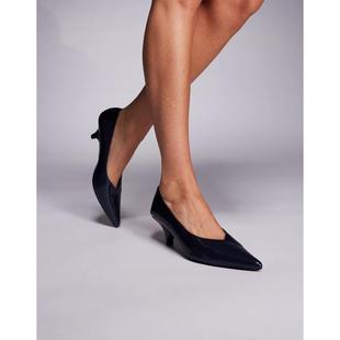 Public Desire 女士 鞋靴 Lunch Date 低跟浅口鞋(海军蓝)