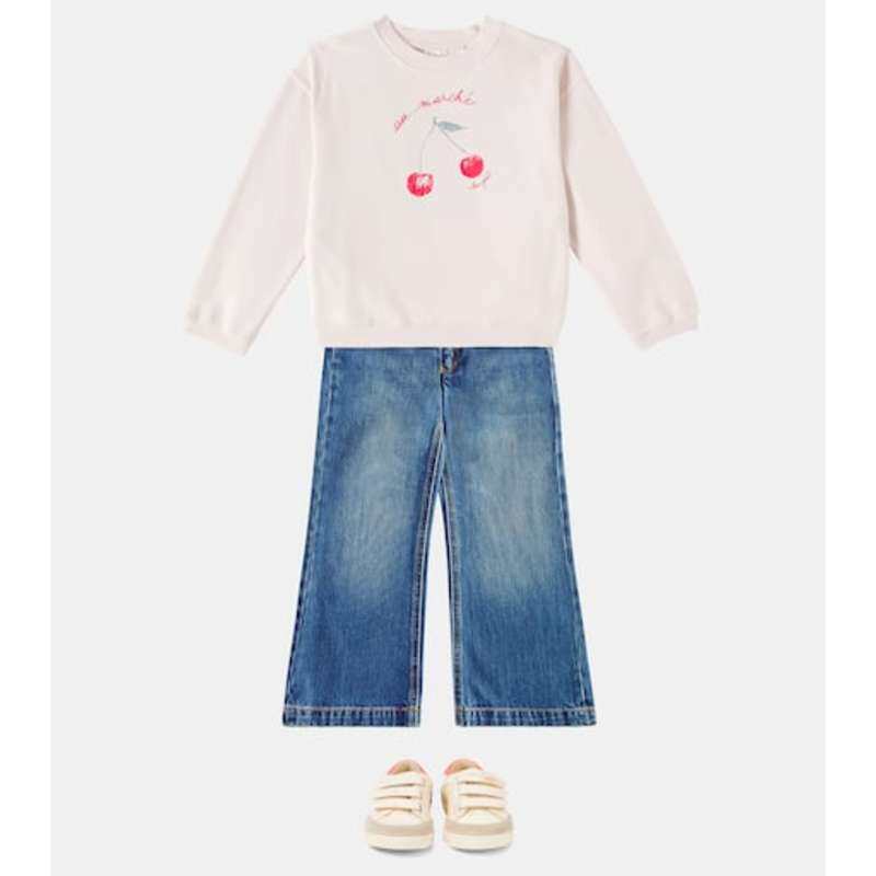 Bonpoint 婴儿 卫衣 碎花印花棉质运动衫童装