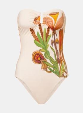 Ulla Johnson 女士 连体泳衣 Monterey 紧身花朵泳衣