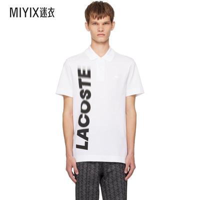 Lacoste  男白色 Regular Fit Movement Printed Polo 衫 迷衣时