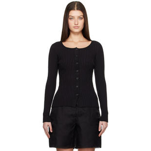 开衫 女士 黑色 Ribbed Silk Kia Laundry