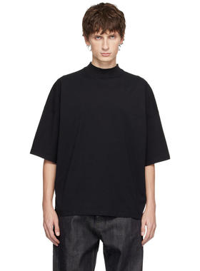 Jil Sander 吉尔·桑达 男士 T恤 黑色 Cotton Mock-Neck