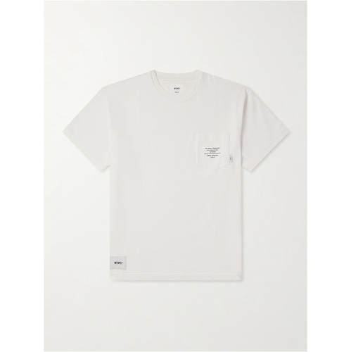 WTAPS 男士 FW26 T恤 Logo-Appliquéd 印花棉针日本官网直邮进口