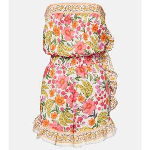 Banana FARM 连身裤 女士 花瓣图案荷叶边棉质迷你连衣裙 Rio