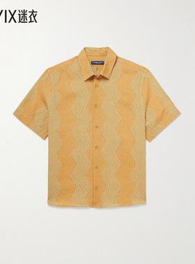 【早秋新品】Frescobol Carioca 男款Castro 条纹亚麻衬衫