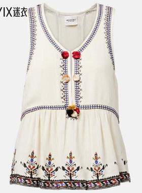 Isabel Marant Étoile 女款刺绣上衣 迷衣时尚