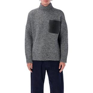J.W. Anderson 男士 FW25 毛衣 JW Anderson 貼袋高領針織套頭衫