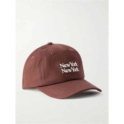 Corridor 男士 FW26 棒球帽 NY NY 刺绣斜纹棉布