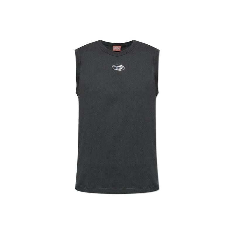 Diesel 男士 SS26 T恤 T-Bisco-Iod 金屬橢圓形 D 背心
