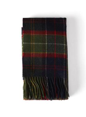 Barbour 男士 FW25 围巾 Brack 拼布格子圍巾