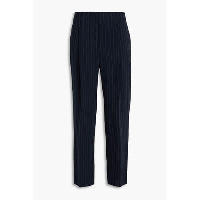 A EMERY 女士 长裤 Draper 褶裥细条纹绉纱锥形长裤