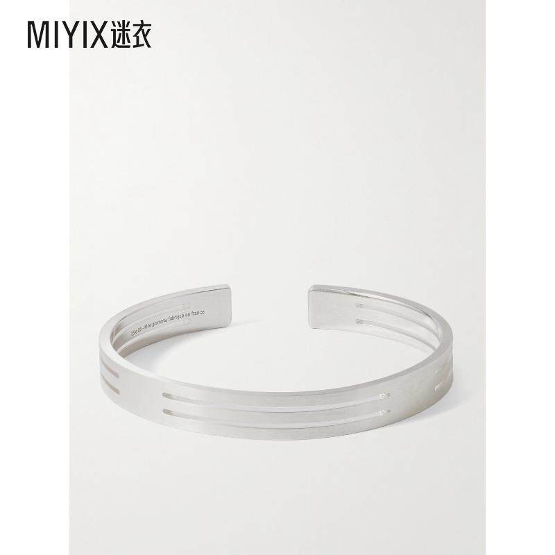 Le Gramme 男款19g 穿孔缎带再生纯银手镯 迷衣时尚