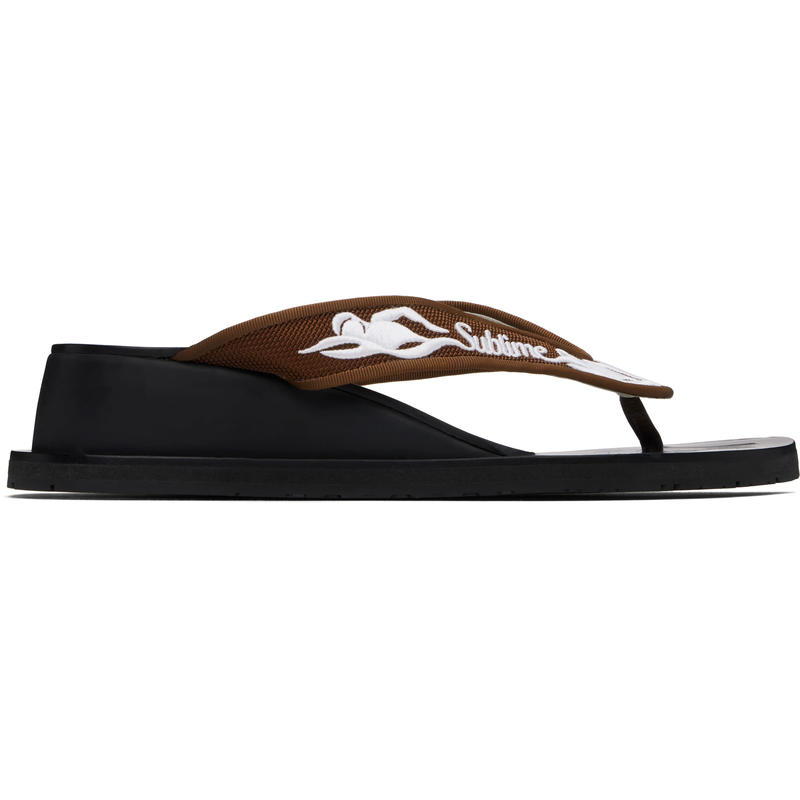 Tory Burch 女士 SS25 凉鞋 棕色 Sublime Wedge 人字拖