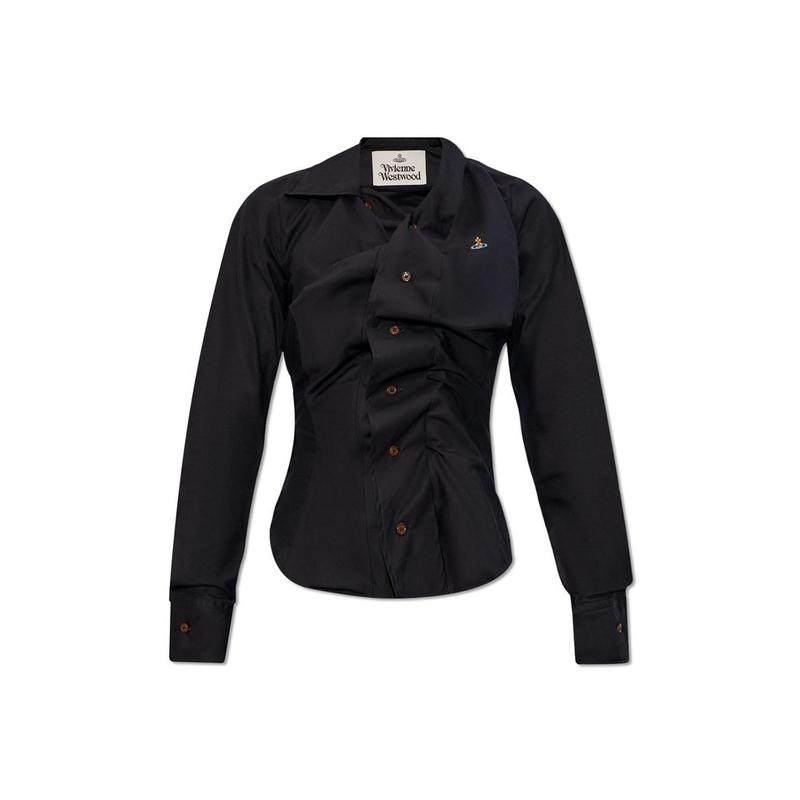Vivienne Westwood 女士 FW25 衬衫 抽褶长袖衬衫