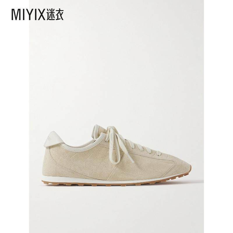 【秋季新品】Jacquemus 男款网球皮革边鳄鱼纹绒面革运动鞋 迷衣