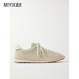 【秋季新品】Jacquemus 男款网球皮革边鳄鱼纹绒面革运动鞋 迷衣