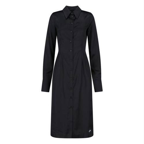 Marine Serre 女士 FW25 中长连衣裙 裹身缎面长裙