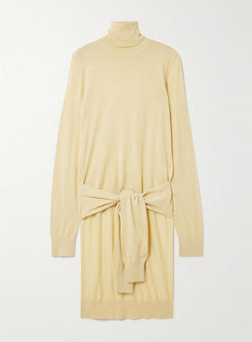 Totême 女士 FW25 毛衣 绑带羊毛真丝混纺高领毛衣