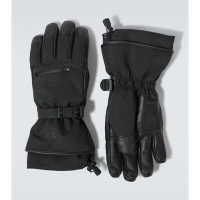 Bogner 博格纳 男士 滑雪 Adriano leather-trimmed ski 手套