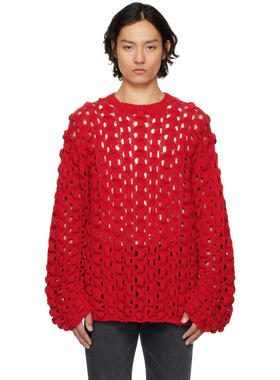 Séfr 男士 上衣 红色 Renauld 针织衫