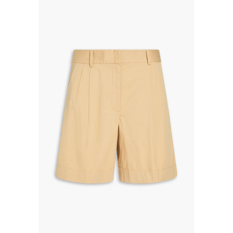 Theory 女士 短裤 褶裥弹力棉质斜纹布短裤