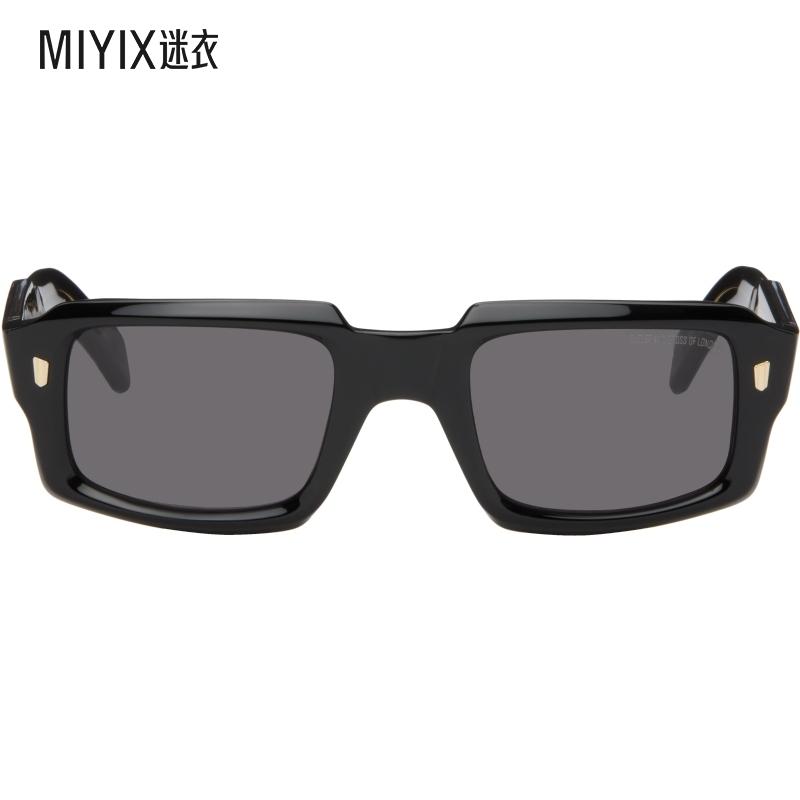 Cutler and Gross 男款黑色 9495 Rectangle 太阳镜 迷衣时尚