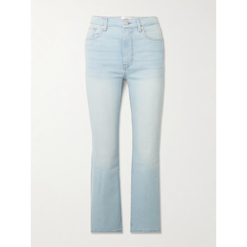 FRAME 女士 牛仔长裤 Reboot 短款弹力高腰小喇叭牛仔裤