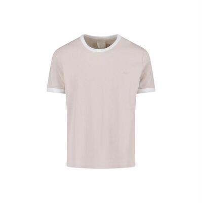 A.P.C. 男士 SS26 T恤 米色徽标刺绣