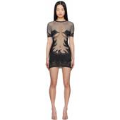 Girl 黑色 女士 Poster 短款 连衣裙 Pin