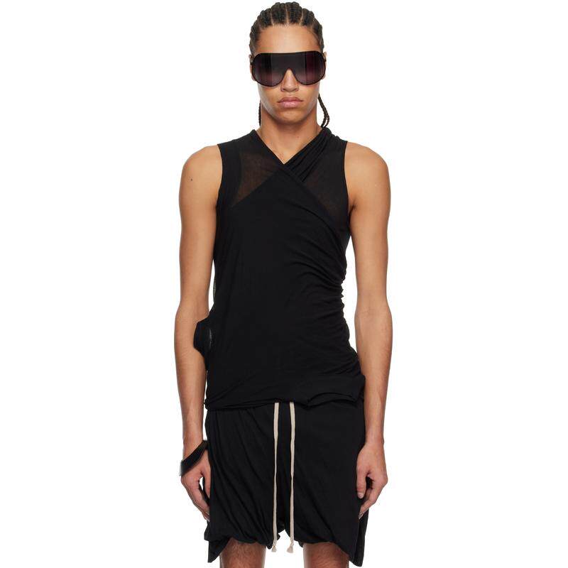 Rick Owens 瑞克&middot;欧文斯 男士 背心 黑色 Hollywood Banana