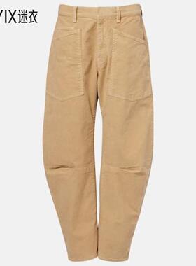 Nili Lotan 女款Shon barrel-leg 棉混纺长裤 迷衣时尚