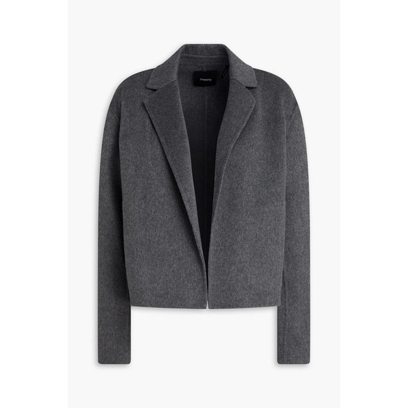 Theory 女士 夹克 羊毛羊绒混纺毛毡西装外套