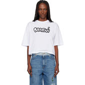 女士 T恤 Sprayed Marni Jersey 白色 Logo 恤