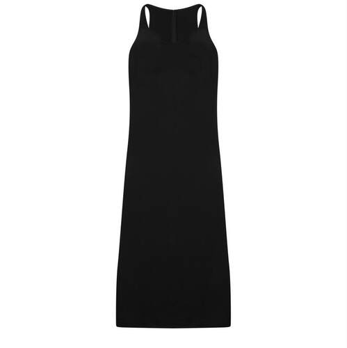 Totême 女士 SS26 中长连衣裙 黑色 Scoop-Neck Sablé 连衣裙