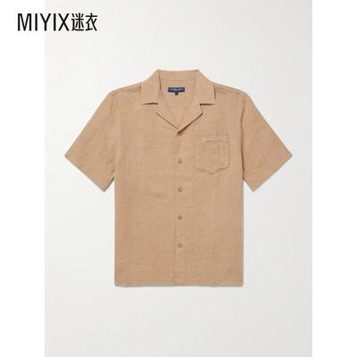 Frescobol Carioca 男款Angelo Camp-Collar 亚麻衬衫 迷衣时尚