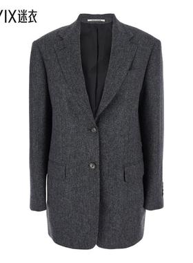 【秋冬新品】Tagliatore Revers 灰色单排扣凹口羊毛女士夹克 迷