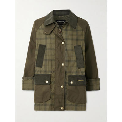 Barbour 巴伯尔 女士 FW26 夹克 Beadnell 灯芯绒饰边格纹棉质