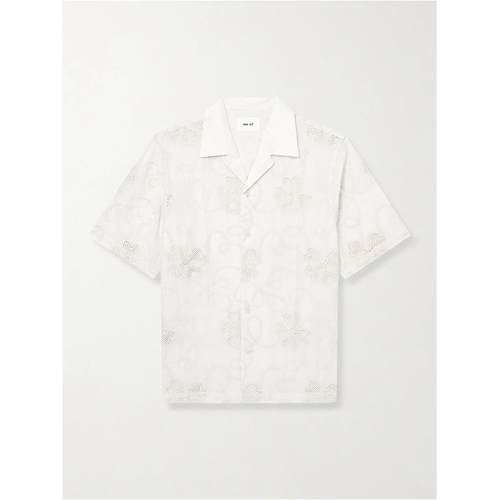 NN.07 男士 SS26 衬衫 Ben 50049 Camp-Collar 刺绣有机棉质府绸