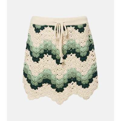The Upside 女士 迷你裙 Tidal Hali 棉质钩花迷你半身裙