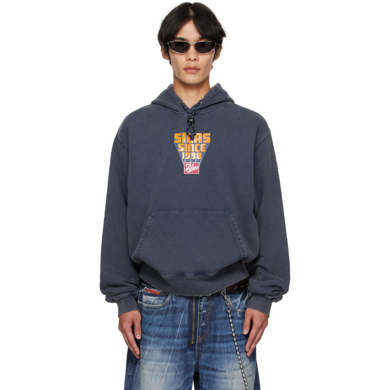 Silas 男士 卫衣 海军蓝 Since 1998 Drawstring Sweat 连帽衫