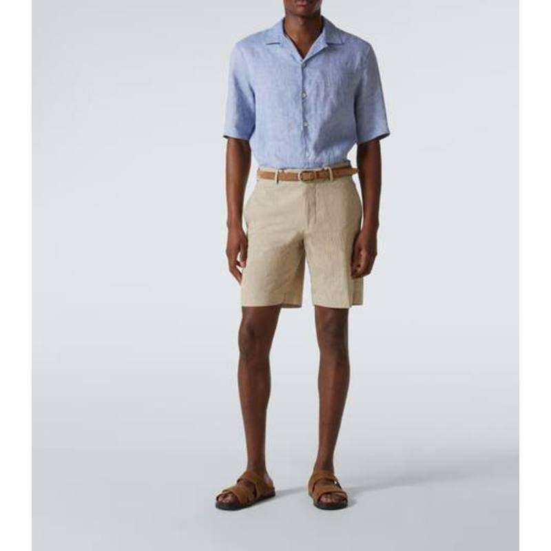 Slowear 男士 短裤 条纹棉质亚麻短裤,男装,短裤,淘宝优惠券,粉丝福利购,淘宝优惠卷