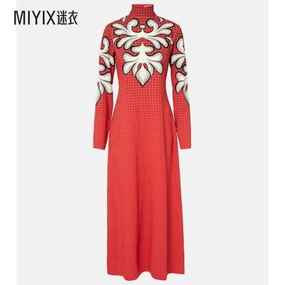 La DoubleJ 女款Halle 印花缎面中长连衣裙 迷衣时尚