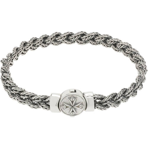 Emanuele Bicocchi 男士 手链 Small Diamond-Cut Flat Braided