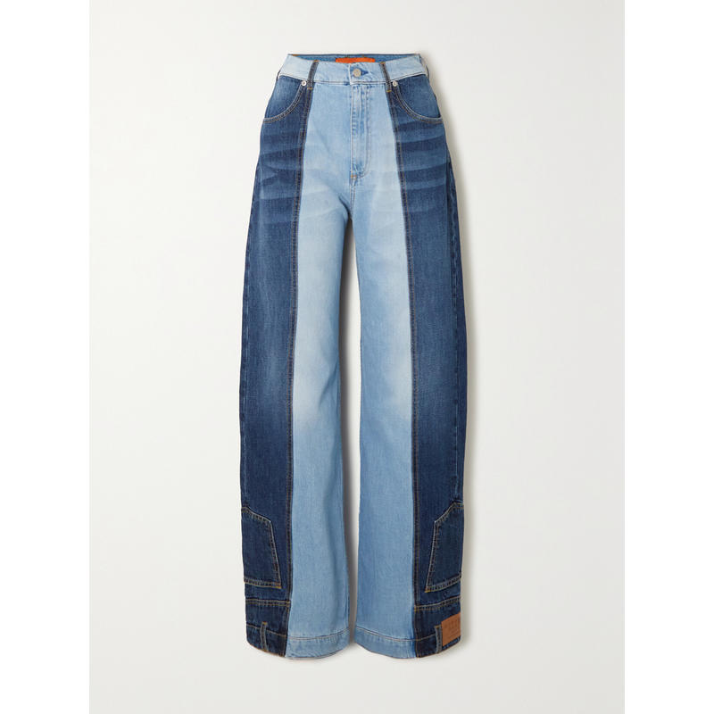 Dodo Bar Or 女士 牛仔长裤 Marley two-tone 拼布高腰阔腿牛仔裤