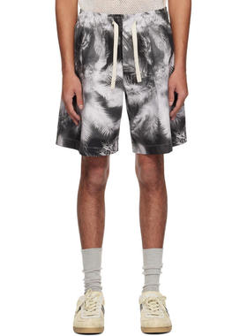 Palm Angels 男士 春夏新品  黑色  白色 Blueprint Palms 短裤