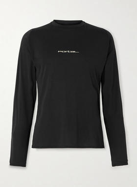 PORTAL 男士 T恤 Lateral Recycled-Jersey 耸肩徽标印花T恤