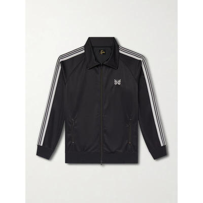 Needles 男士 SS26 卫衣 Logo刺绣条纹针织拉链夹克