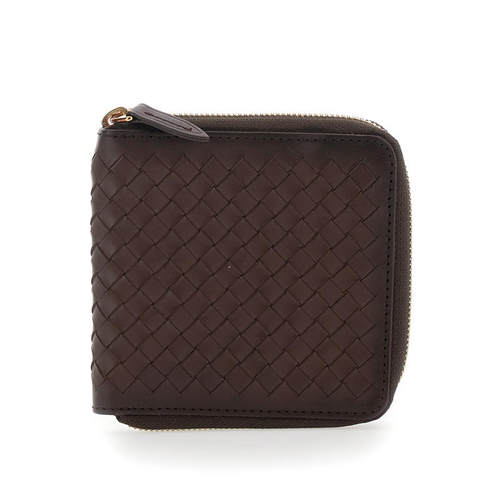 Dragon Diffusion 女士 FW26 钱包 for women 棕色编织设计皮革