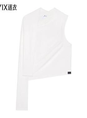 【早秋新品】Courrèges  女士 ASYMETRIQUE 露肩 T 恤  迷衣时尚